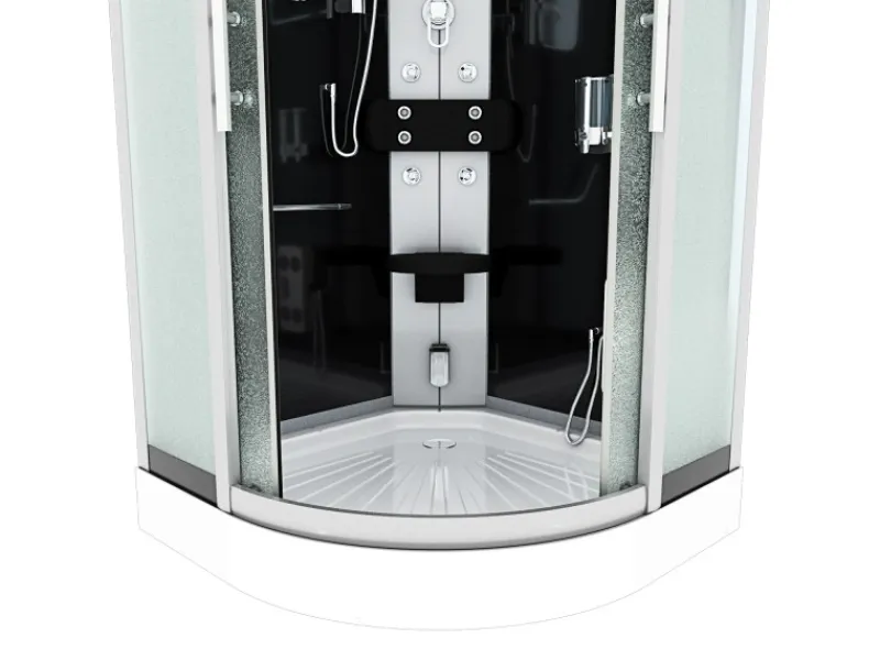 AcquaVapore Einhebelmischer<Dampfdusche Duschtempel Sauna Dusche Duschkabine D46-23M2-EC 100x100