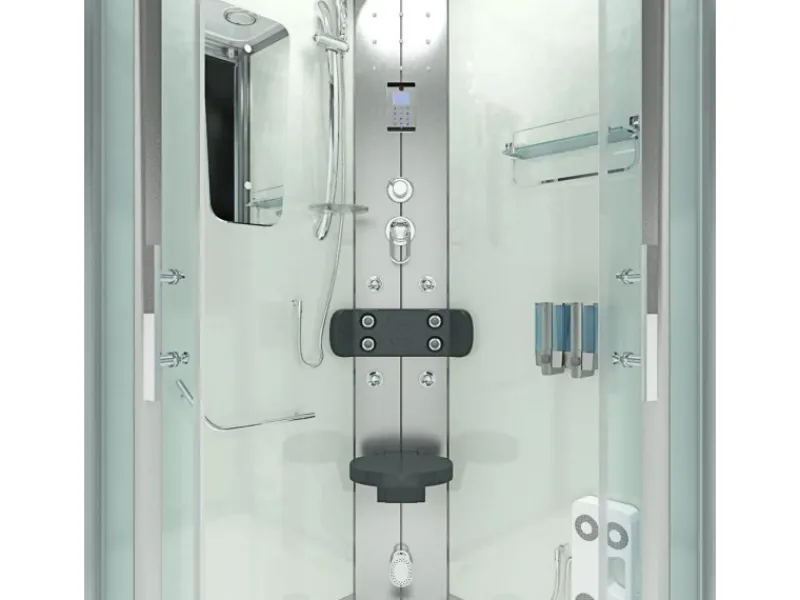 Best AcquaVapore Dampfdusche Duschtempel Sauna Dusche Duschkabine D46-50T2 90x90