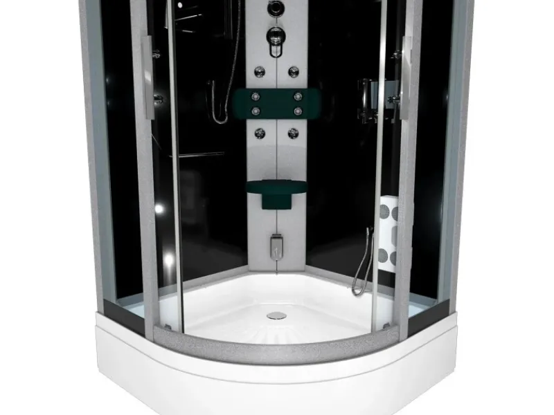 AcquaVapore Dampfdusche Duschtempel Sauna Dusche Duschkabine D46-63T2 100x100< Einhebelmischer
