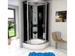 AcquaVapore Dampfdusche Duschtempel Sauna Dusche Duschkabine D46-63T2 100x100< Einhebelmischer