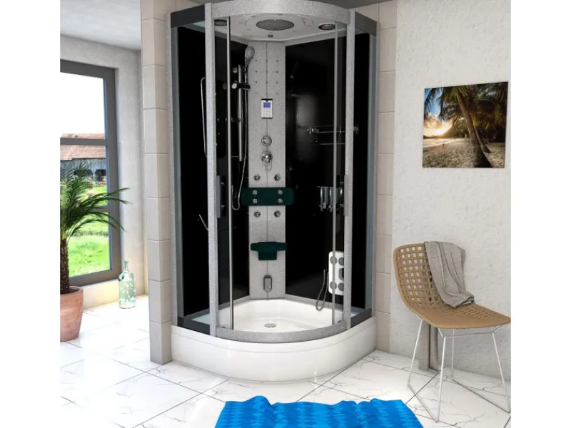 AcquaVapore Dampfdusche Duschtempel Sauna Dusche Duschkabine D46-63T2 100x100< Einhebelmischer