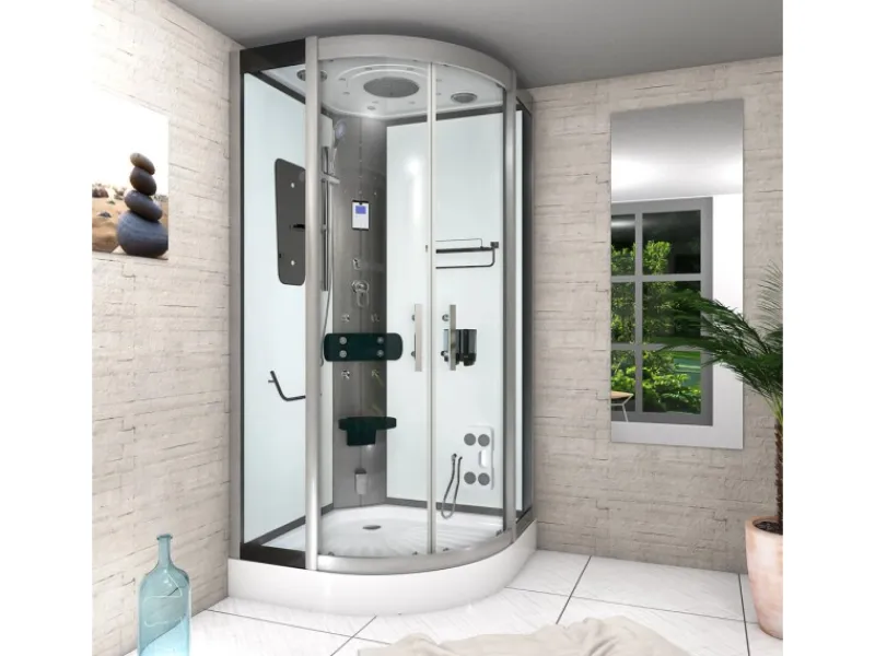 AcquaVapore Einhebelmischer<Dampfdusche Duschtempel Sauna Dusche Duschkabine D46-20T2 100x100