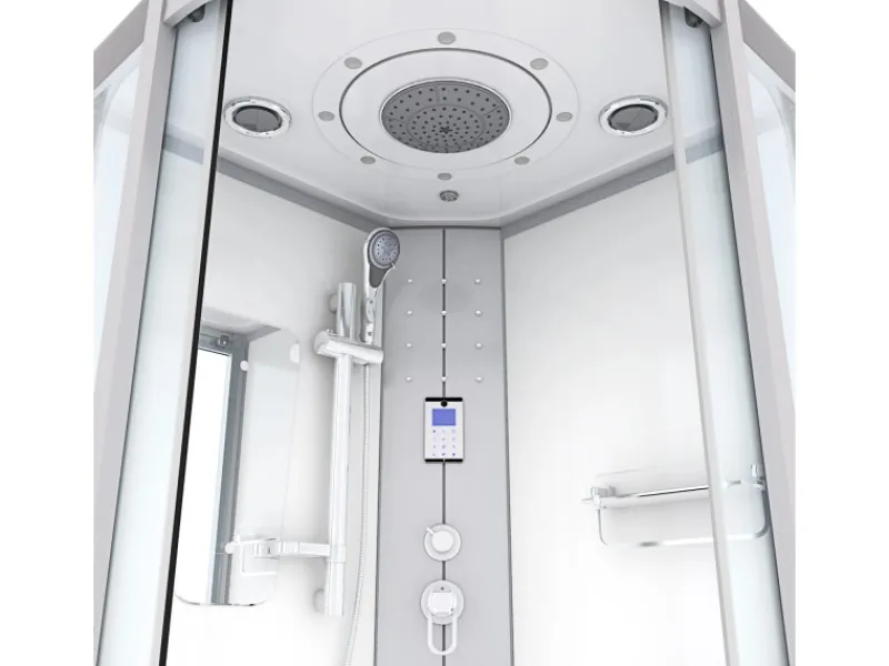 AcquaVapore Dampfdusche Duschtempel Sauna Dusche Duschkabine D46-00T2 80x80< Einhebelmischer