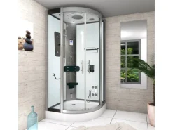 AcquaVapore Dampfdusche Duschtempel Sauna Dusche Duschkabine D46-00T2 80x80< Einhebelmischer