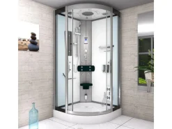 Outlet AcquaVapore Dampfdusche Duschtempel Sauna Dusche Duschkabine D46-00T2-EC 80x80