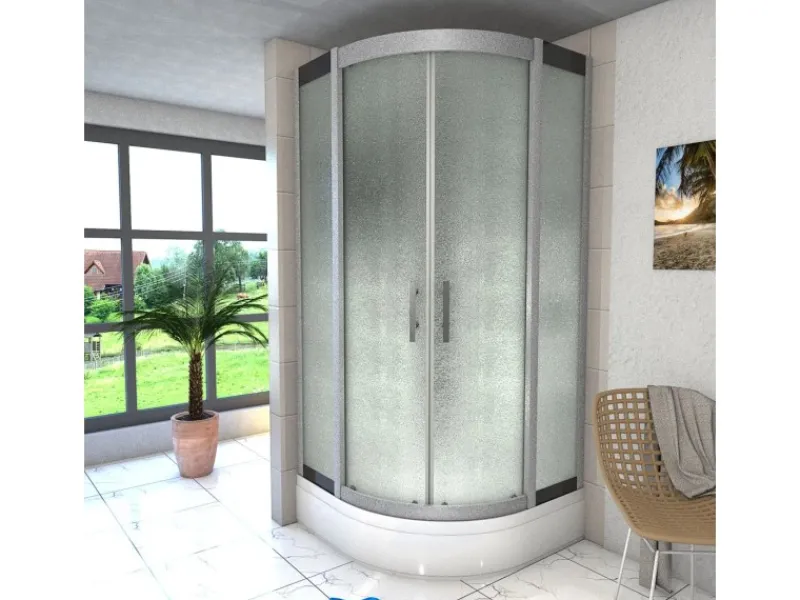 AcquaVapore Einhebelmischer<Dampfdusche Duschtempel Sauna Dusche Duschkabine D46-60M2 100x100