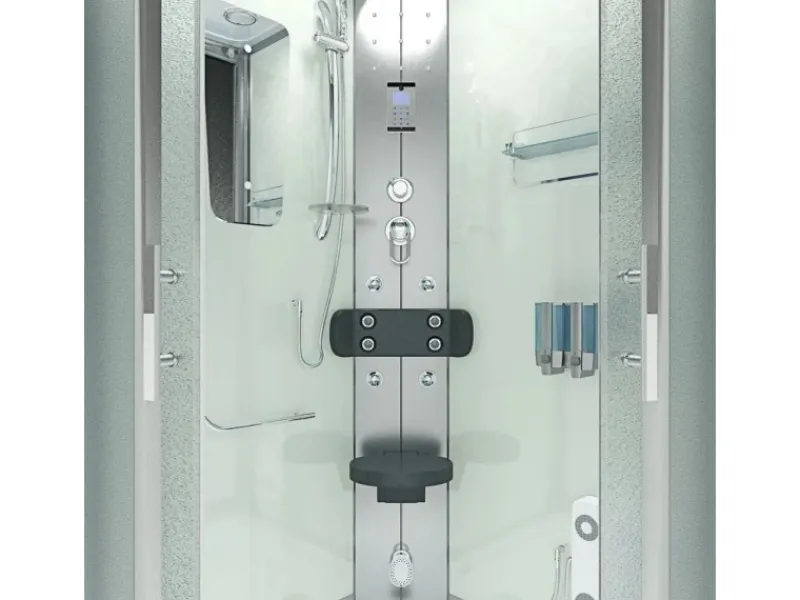 AcquaVapore Einhebelmischer<Dampfdusche Duschtempel Sauna Dusche Duschkabine D46-60M2 100x100