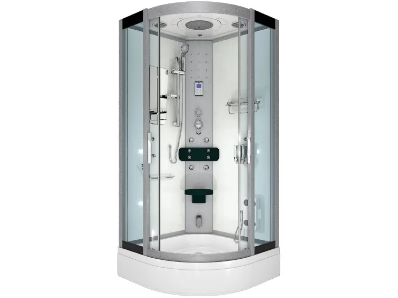 AcquaVapore Dampfdusche Duschtempel Sauna Dusche Duschkabine D46-60T2-EC 100x100< Einhebelmischer