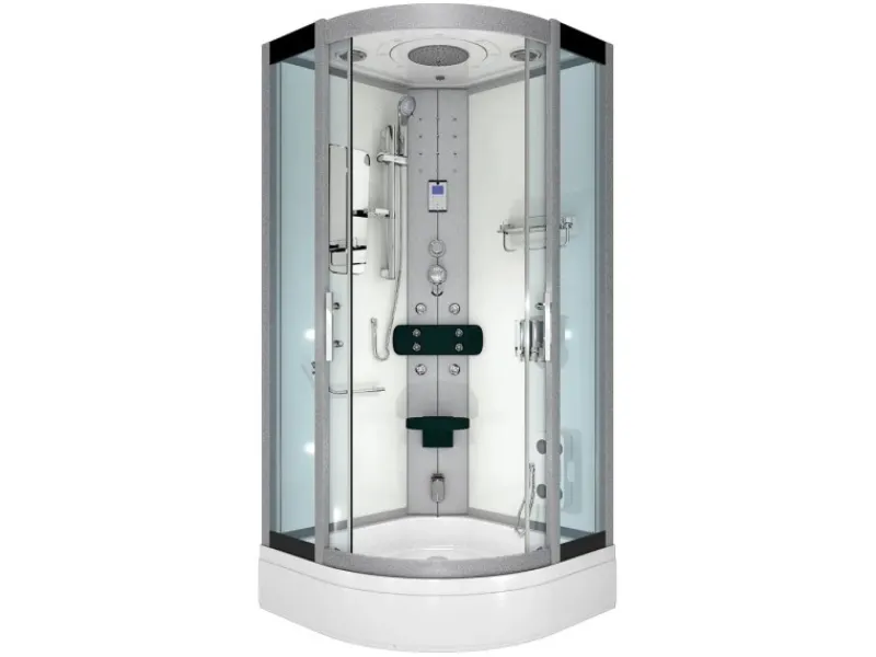 AcquaVapore Dampfdusche Duschtempel Sauna Dusche Duschkabine D46-60T2-EC 100x100< Einhebelmischer