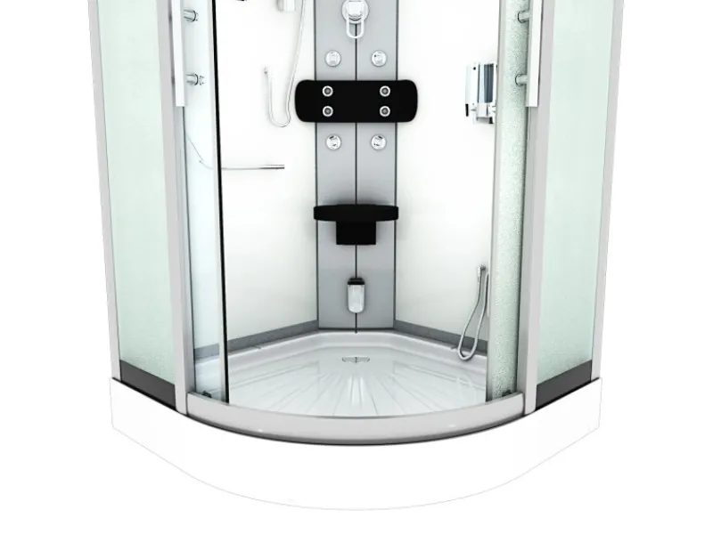 AcquaVapore Einhebelmischer<Dampfdusche Duschtempel Sauna Dusche Duschkabine D46-10M2-EC 90x90