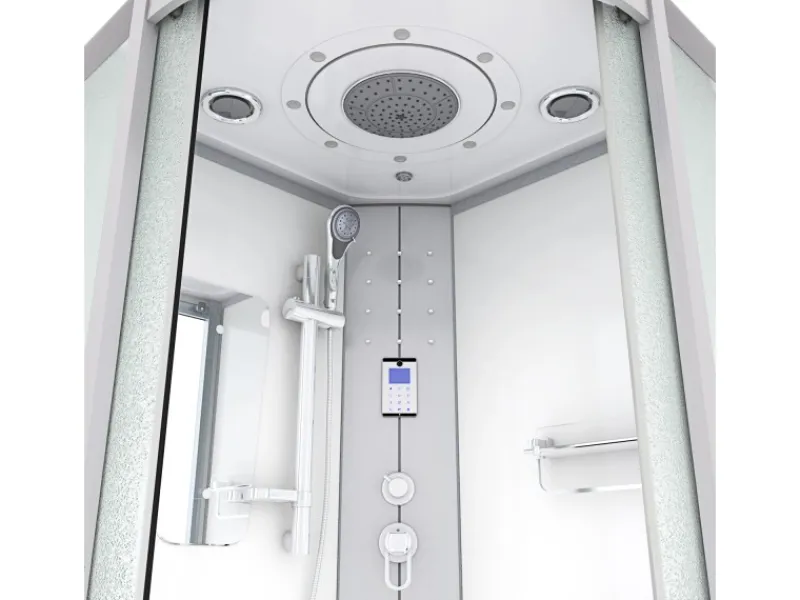 AcquaVapore Einhebelmischer<Dampfdusche Duschtempel Sauna Dusche Duschkabine D46-10M2-EC 90x90