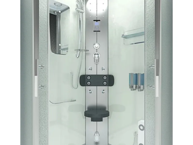 AcquaVapore Einhebelmischer<Dampfdusche Duschtempel Sauna Dusche Duschkabine D46-50M2-EC 90x90