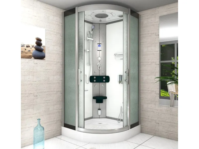 AcquaVapore Dampfdusche Duschtempel Sauna Dusche Duschkabine D46-10M2 90x90