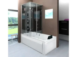 Discount AcquaVapore Dusche Wanne Kombination K05-R31-EC Duschkabine 90x180