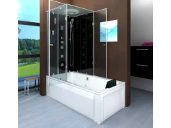 Discount AcquaVapore Dusche Wanne Kombination K05-R31-EC Duschkabine 90x180