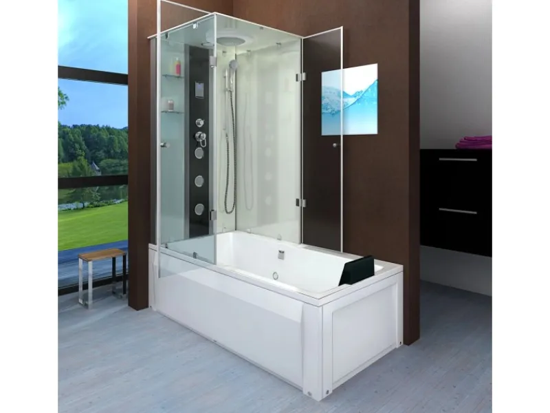 AcquaVapore Einhebelmischer<Dusche Wanne Kombination K05-R01-EC Duschkabine 90x180