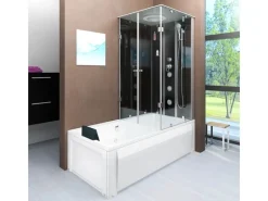 AcquaVapore Dusche Wanne Kombination K05-L30-EC Duschkabine 180x90< Einhebelmischer