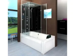 AcquaVapore Dusche Wanne Kombination K05-R30 Duschkabine 90x180< Einhebelmischer