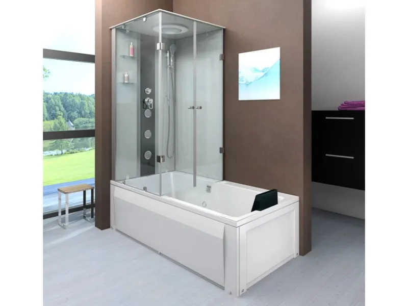 AcquaVapore Einhebelmischer<Dusche Wanne Kombination K05-R00 Duschkabine 90x180