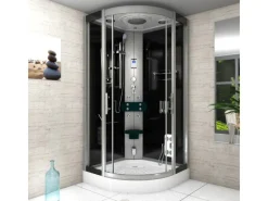 AcquaVapore Einhebelmischer<Duschkabine Dusche D46-23T0-EC Komplettdusche Fertigdusche 100x100