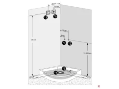 AcquaVapore Duschkabine Dusche D46-20T0-EC Komplettdusche Fertigdusche 100x100< Einhebelmischer