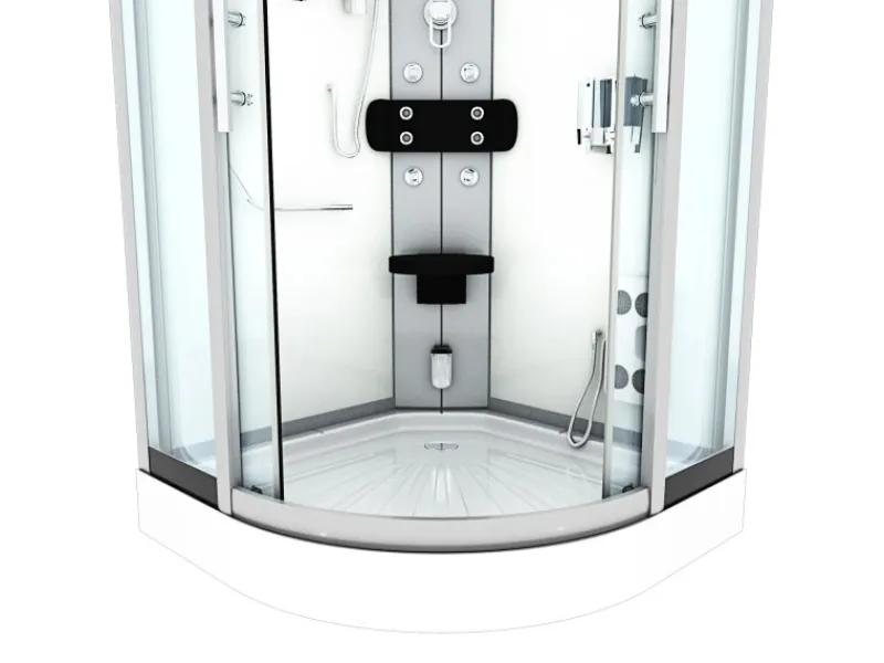AcquaVapore Duschkabine Dusche D46-20T0-EC Komplettdusche Fertigdusche 100x100< Einhebelmischer