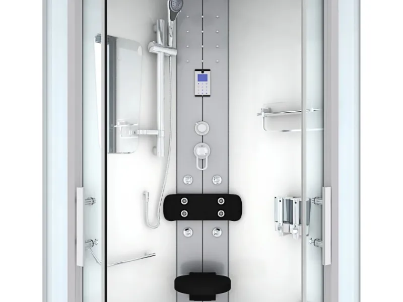 AcquaVapore Duschkabine Dusche D46-20T0-EC Komplettdusche Fertigdusche 100x100< Einhebelmischer