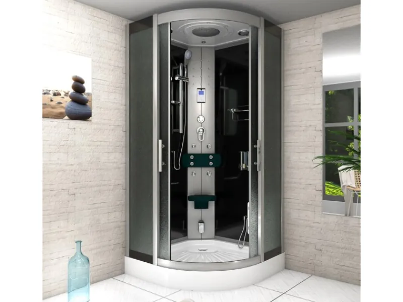AcquaVapore Einhebelmischer<Duschkabine Dusche D46-13M0 Komplettdusche Fertigdusche 90x90