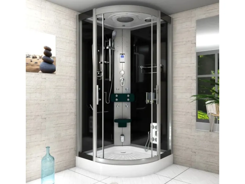 AcquaVapore Duschkabine Dusche D46-03T0-EC Komplettdusche Fertigdusche 80x80< Einhebelmischer