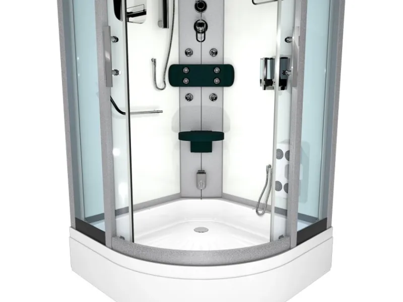 AcquaVapore Einhebelmischer<Duschkabine Dusche D46-50T0-EC Komplettdusche Fertigdusche 90x90