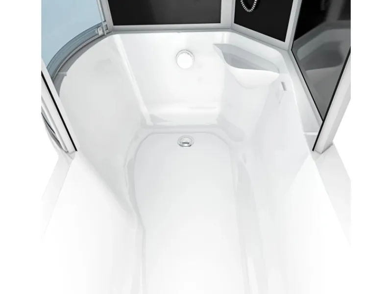 AcquaVapore Einhebelmischer<Kombination Badewanne Dusche K50-R30 Duschtempel 100x170