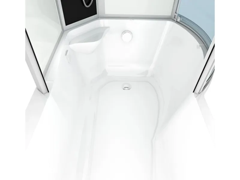 AcquaVapore Einhebelmischer<Kombination Badewanne Dusche K50-L00 Duschtempel 170x100