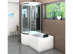 Hot AcquaVapore Kombination Badewanne Dusche K55-R33-EC Duschtempel 100x170