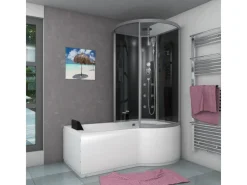 Outlet AcquaVapore Kombination Badewanne Dusche K50-L30 Duschtempel 170x100