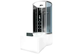 AcquaVapore Einhebelmischer<Kombination Badewanne Dusche K50-L30-EC Duschtempel 170x100