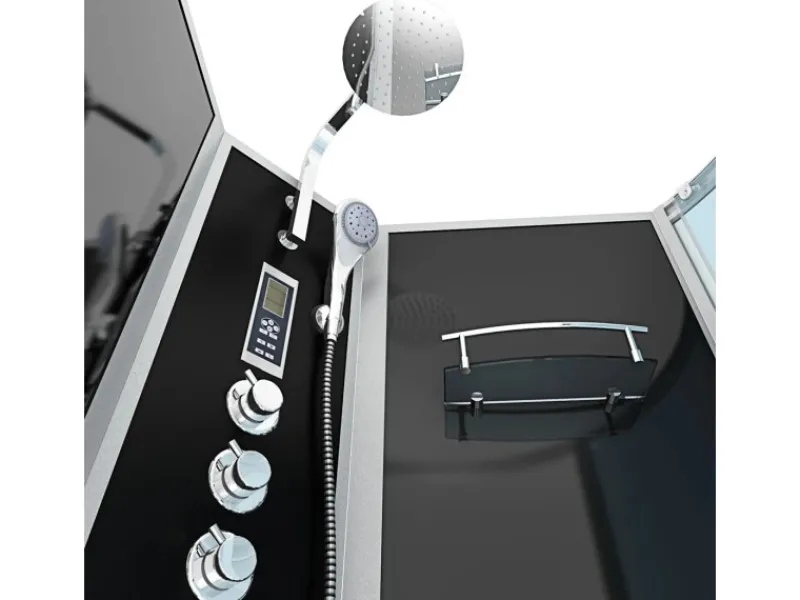 AcquaVapore Einhebelmischer<Kombination Badewanne Dusche K50-L33 Duschtempel 170x100