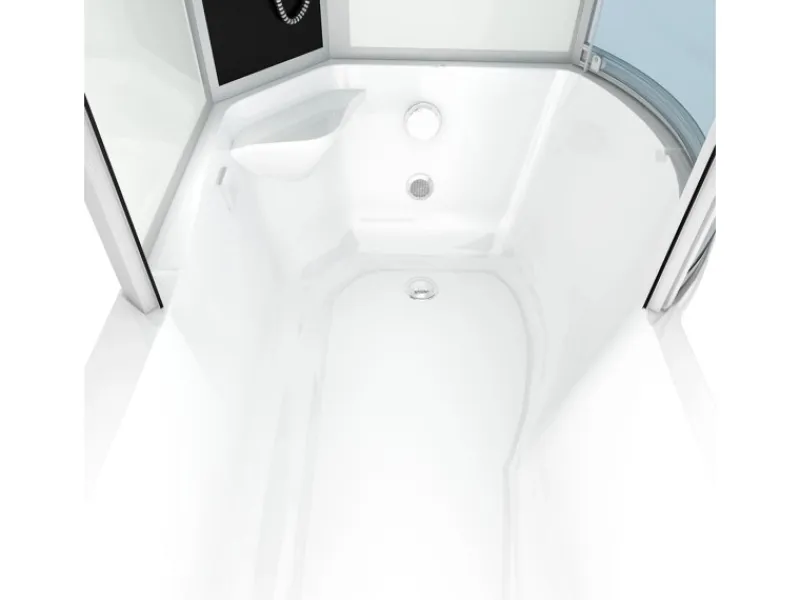 Online AcquaVapore Kombination Badewanne Dusche K55-L01-EC Duschtempel 170x100