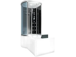 AcquaVapore Einhebelmischer<Kombination Badewanne Dusche K55-R31-EC Duschtempel 100x170