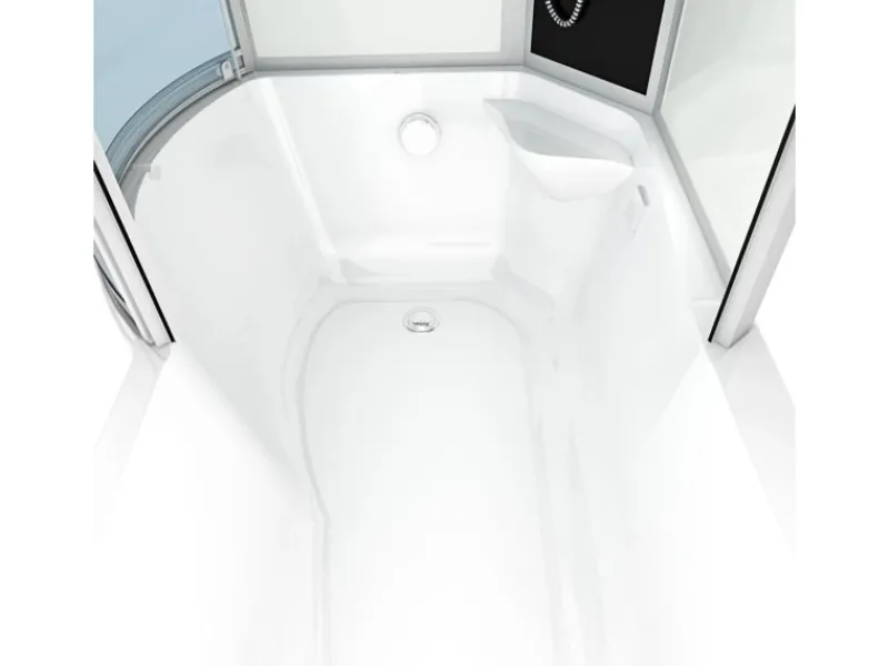 AcquaVapore Kombination Badewanne Dusche K50-R00-EC Duschtempel 100x170< Einhebelmischer