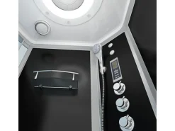 AcquaVapore Einhebelmischer<Kombination Whirlpool Dusche K55-R33-WP-EC Duschkabine Wanne 100x170