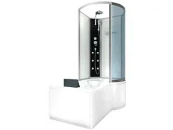 Clearance AcquaVapore Kombination Whirlpool Dusche K50-L00-WP Duschkabine Wanne 170x100