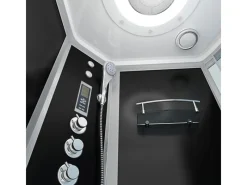 Outlet AcquaVapore Kombination Whirlpool Dusche K55-L33-WP-EC Duschkabine Wanne 170x100