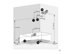 Outlet AcquaVapore Kombination Whirlpool Dusche K55-L33-WP-EC Duschkabine Wanne 170x100