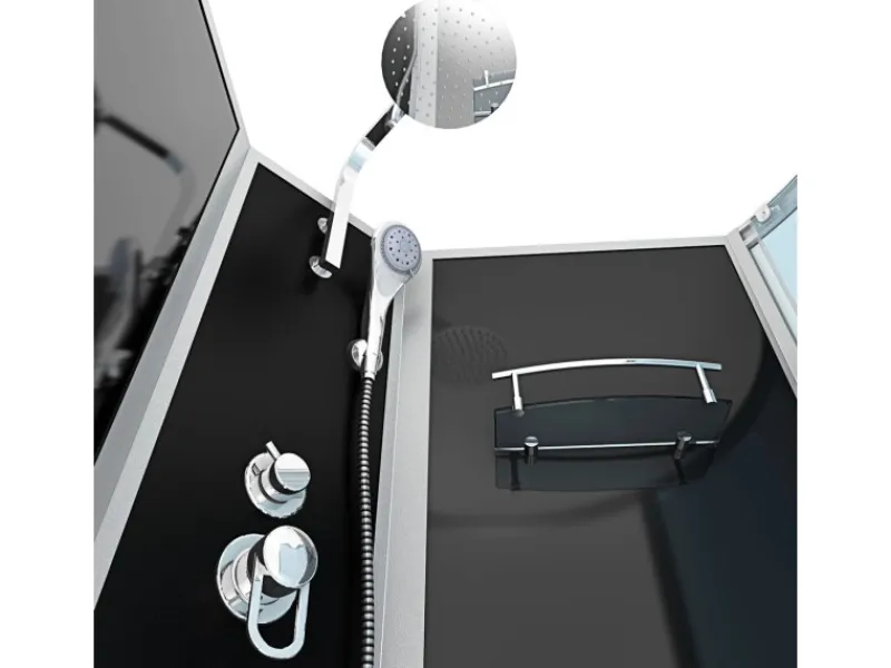 AcquaVapore Einhebelmischer<Kombination Whirlpool Dusche K50-L30-WP-EC Duschkabine Wanne 170x100