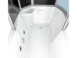 AcquaVapore Einhebelmischer<Kombination Whirlpool Dusche K50-L30-WP-EC Duschkabine Wanne 170x100