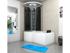 AcquaVapore Kombination Whirlpool Dusche K55-R31-WP Duschkabine Wanne 100x170< Einhebelmischer