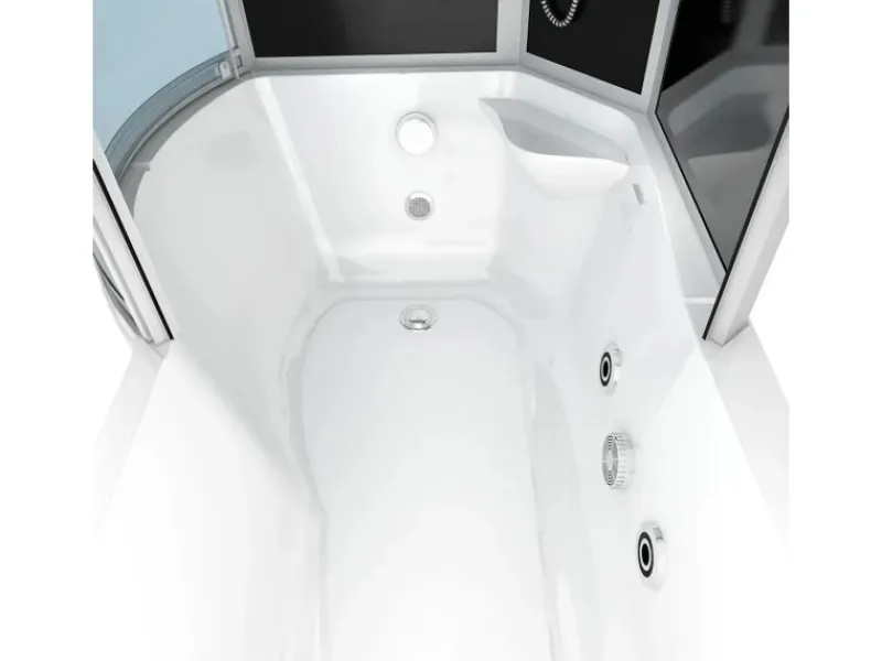 AcquaVapore Kombination Whirlpool Dusche K55-R31-WP Duschkabine Wanne 100x170< Einhebelmischer