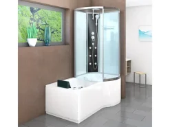 AcquaVapore Kombination Whirlpool Dusche K50-L00-WP-EC Duschkabine Wanne 170x100
