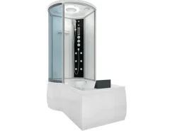 AcquaVapore Kombination Whirlpool Dusche K55-R03-WP-EC Duschkabine Wanne 100x170< Einhebelmischer