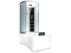 AcquaVapore Einhebelmischer<Kombination Whirlpool Dusche K50-R00-WP Duschkabine Wanne 100x170